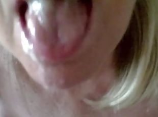 Cock and Ball sucking and messy cum load swallow !